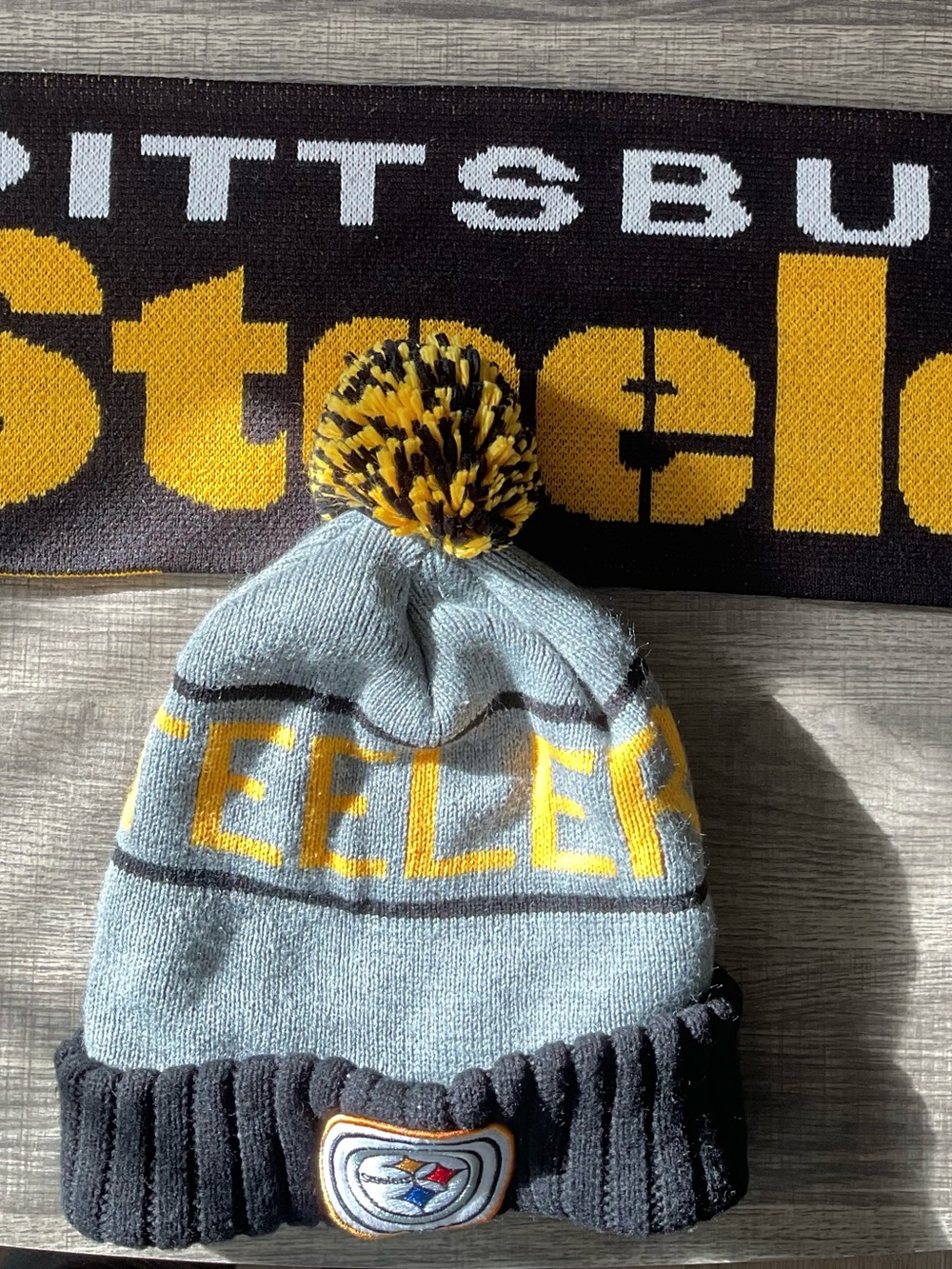 Pittsburgh Steelers Pom Beanie - Black/Yellow